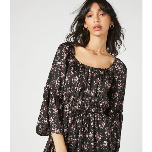 Satin Floral Romper - Picture 4 of 4